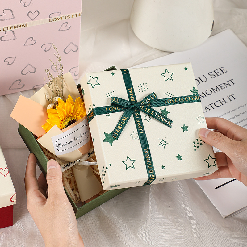 Spot nueva caja de regalo, caja de embalaje de cosméticos, caja de regalo de cumpleaños, caja vacía de regalo de mano cubierta del cielo y la tierra, fábrica al por mayor