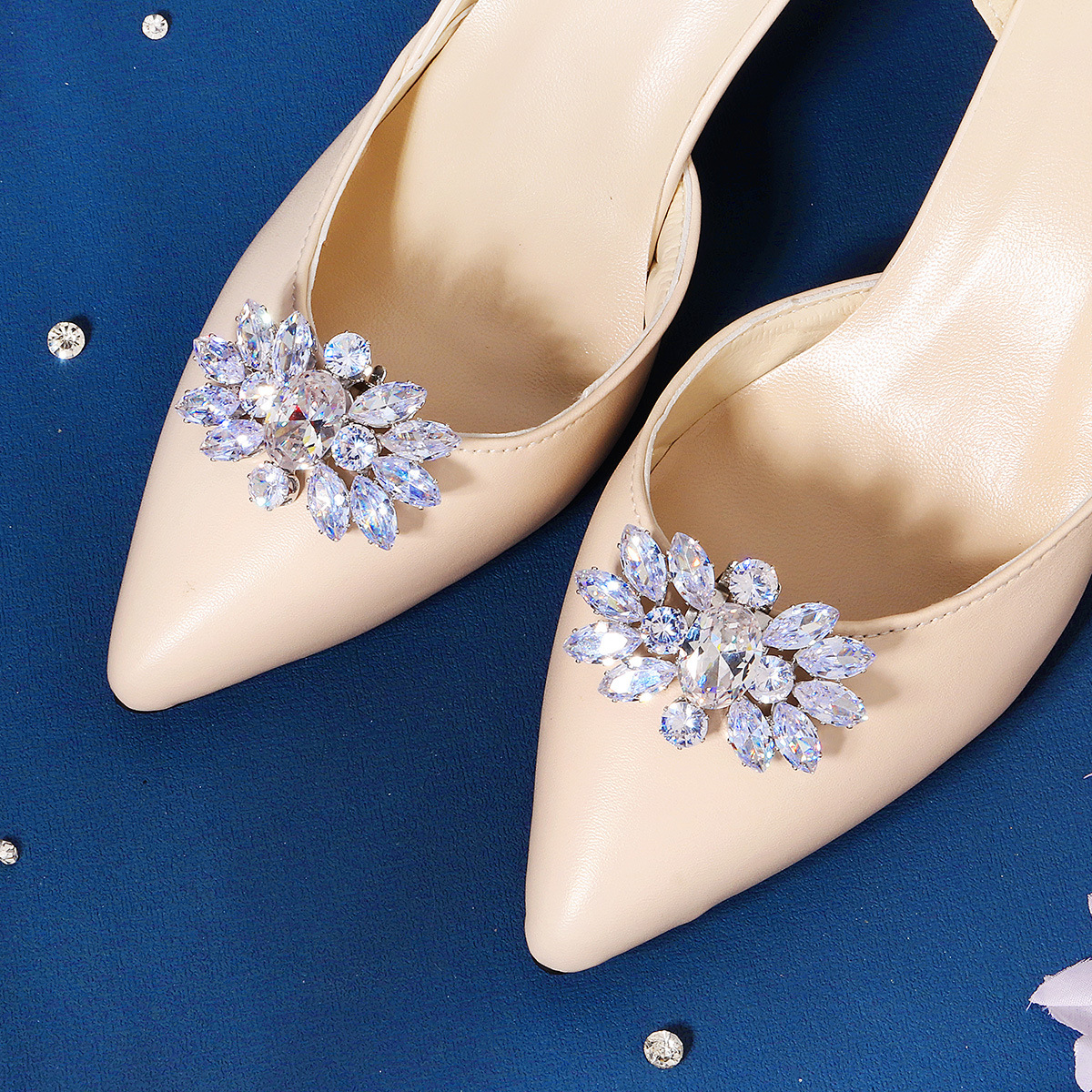 Detachable Shoe Buckle Luxury Zircon Shoe Flower Decoration All-match Women's High Heels Accessories Bride Zircon Shoe Buckle