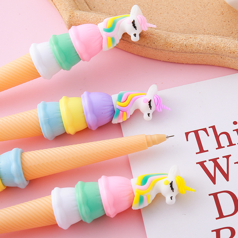 Unicornio de alto valor facial Hagen Das bolígrafo neutro creativo papelería bolígrafo acuoso lindo helado bolígrafo estudiantil