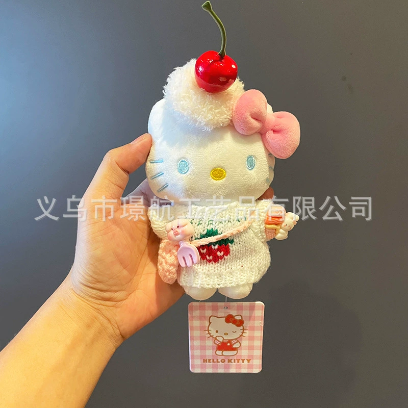 Hello Kitty, Hello Kitty, подлинная милая мультяшная подвеска, плюшевая кукла, брелок, подарок на день рождения