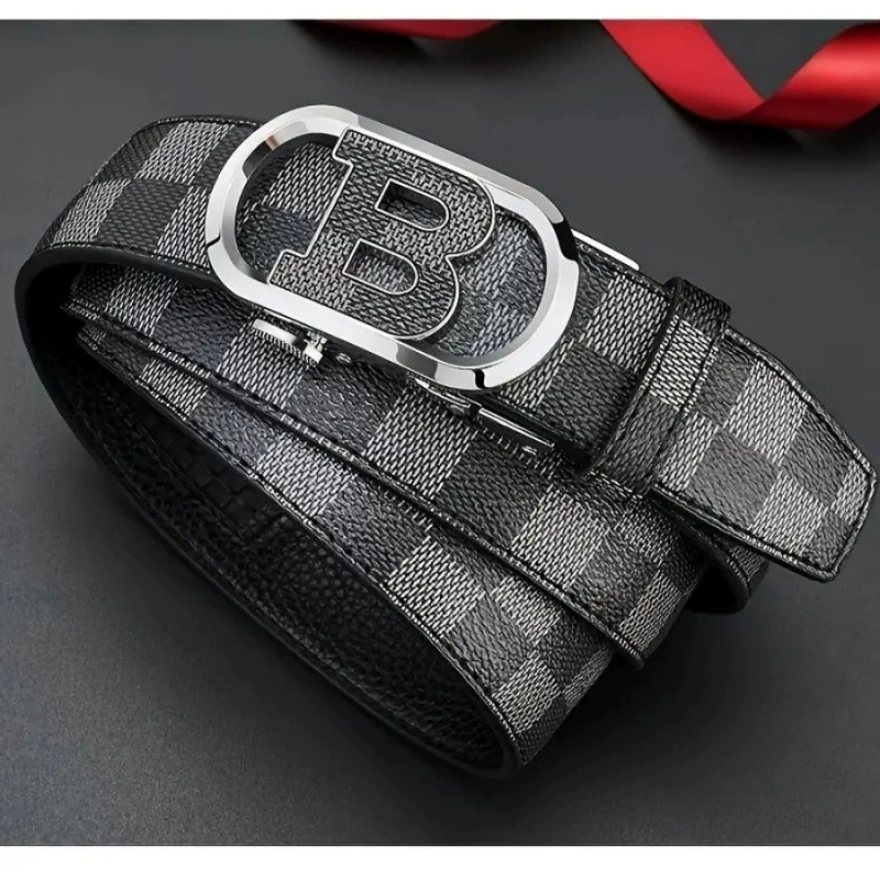 Men's belt, leather polyurethane trousers, cowhide