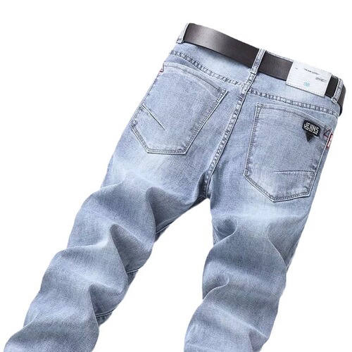 Spring and Autumn New Men's Korean Style Trendy Elastic Tapered Straight Leg Casual Long Pants Sporty Splicing Mini Pants