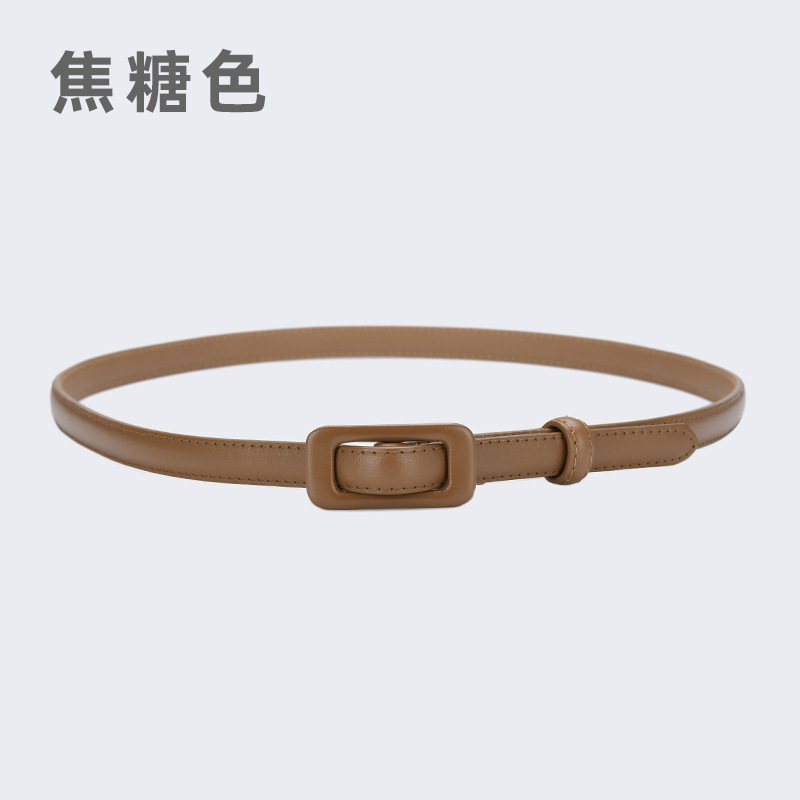 现货批发女士真皮牛仔裤连衣裙腰带百搭二层牛皮包扣免打孔皮带女|undefined