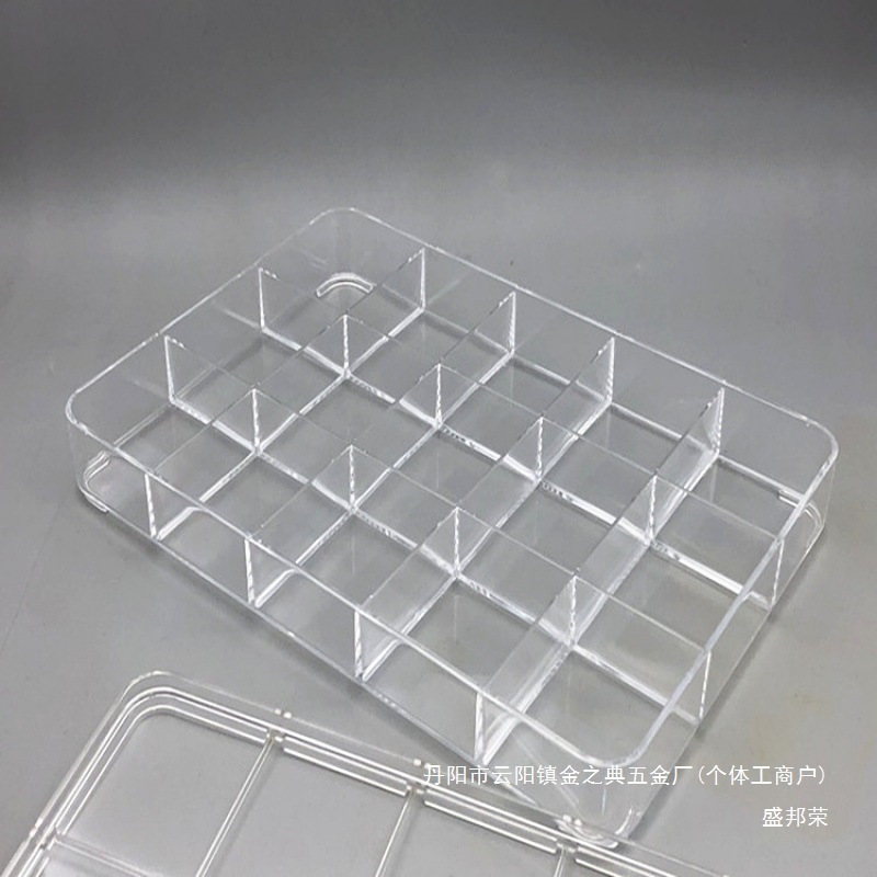 厂家直销饰品收纳盒格盘透明亚克力格子分割盘珠宝首饰佛珠展示盒|undefined