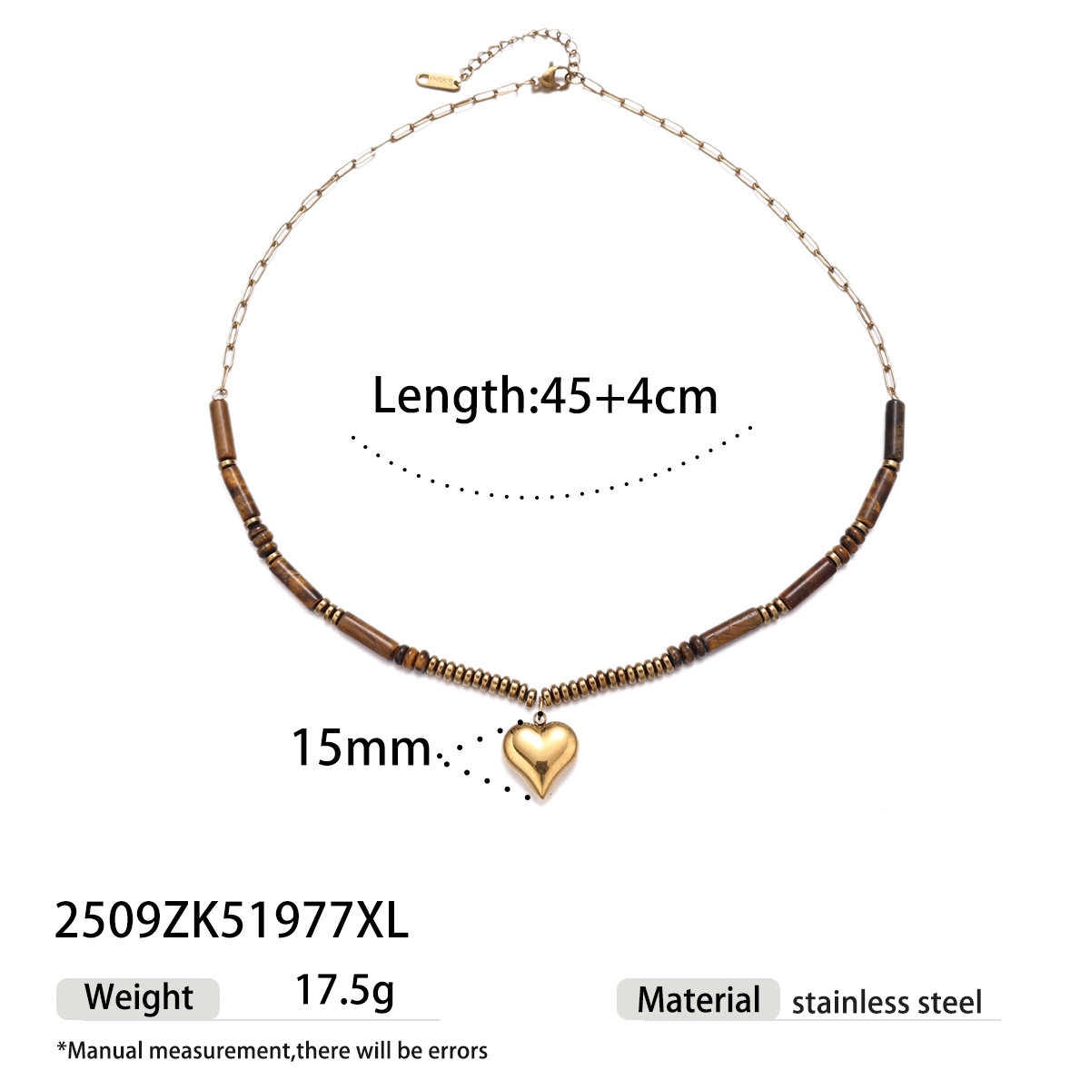 Collar de acero inoxidable de la UE y los Estados Unidos de la mujer no se desvanece en piedra natural conjunto de joyería de mosaico de cadena de clavícula de venta caliente transfronteriza
