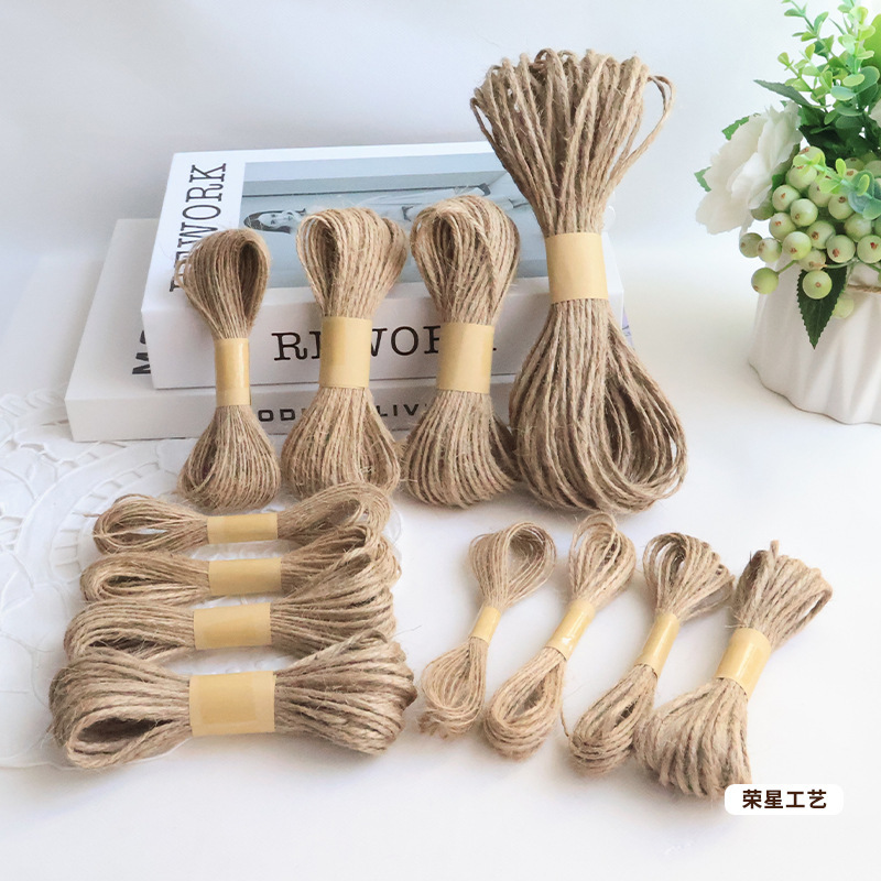 Kraft paper jute rope wholesale Christmas decoration binding hemp rope handmade fine hemp thread multi-specification diy decorative rope 3mm