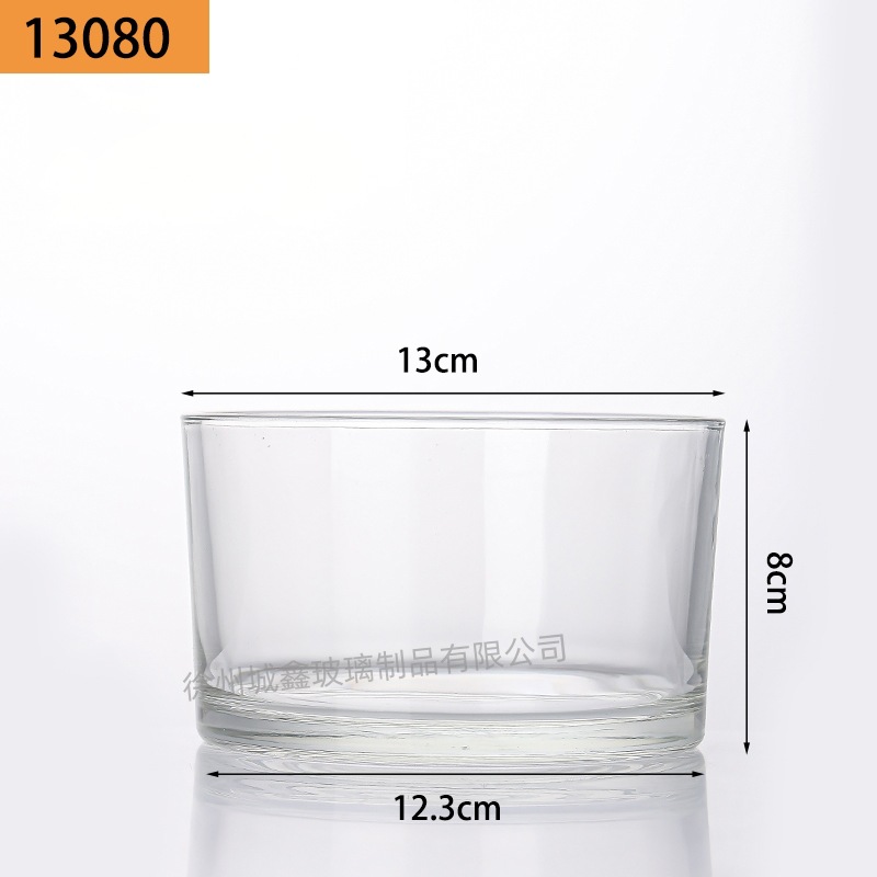 Vasos de vidrio transparentes para velas aromáticas al por mayor, portavelas de vidrio, adornos perfumados, vasos vacíos, recipientes para velas DIY, estilo nórdico