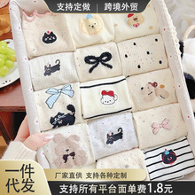 白色袜子女中筒春秋款ins百搭蝴蝶结点子耳边日系可爱韩版学院风