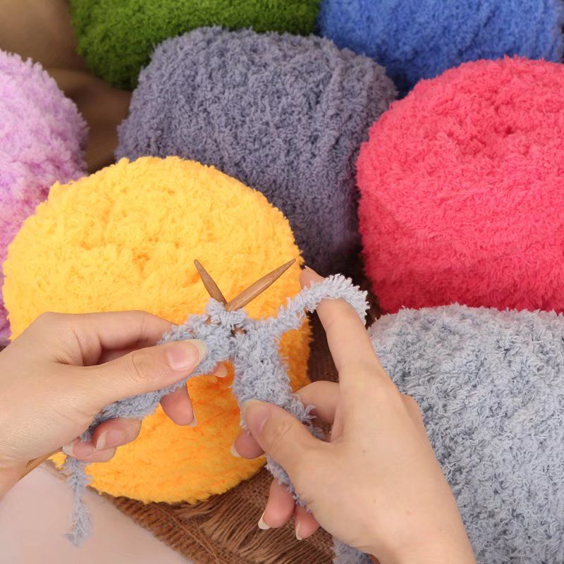 三股珊瑚绒毛线手工编织毛巾纱围巾线3股粗 婴儿宝宝绒线厂家直销