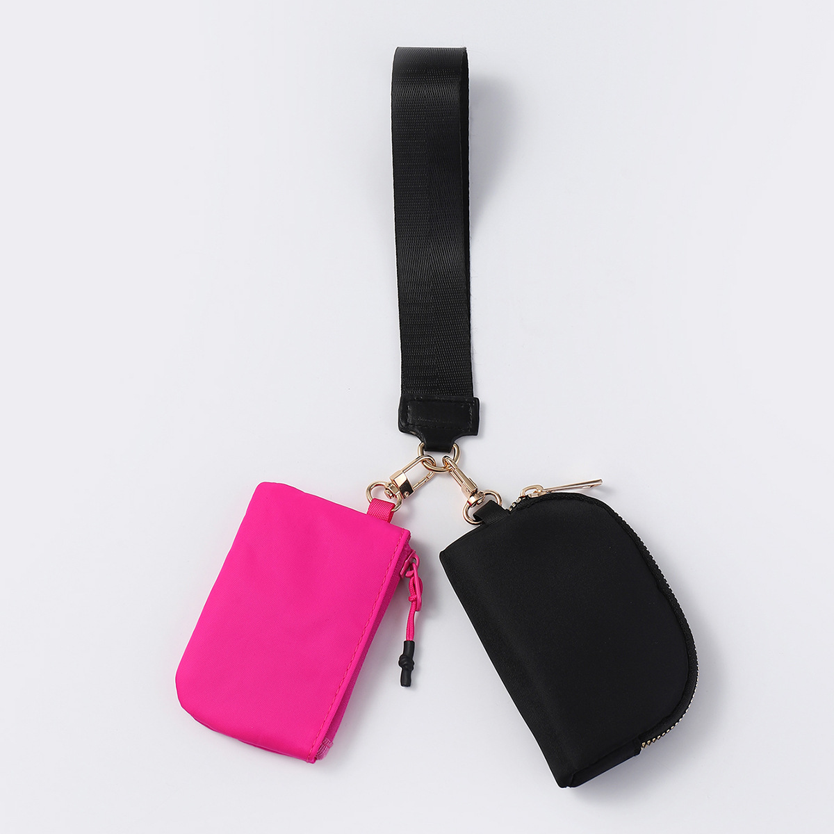 Bolso de muñeca transfronterizo LULU con el mismo estilo Mini bolso de color de moda portátil Estuche para llaves de almacenamiento impermeable de nailon