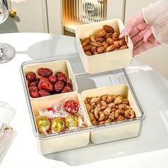 軽い贅沢な果物皿の高級感分格家庭用リビングルームのキャンディー箱果物皿のドライフルーツ皿のスナック皿のナッツ箱の皿