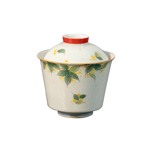 Hand-painted osmanthus ceramic tea cup master cup Kung Fu teacup Chinese tea cup lid bowl built kettle with dry bubble tray