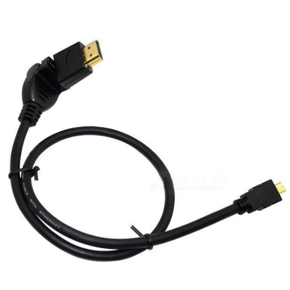 D -type 4K Micro HDMI Line HD Digital Camera Computer TV Mobile Line 360 degrees rotation cable