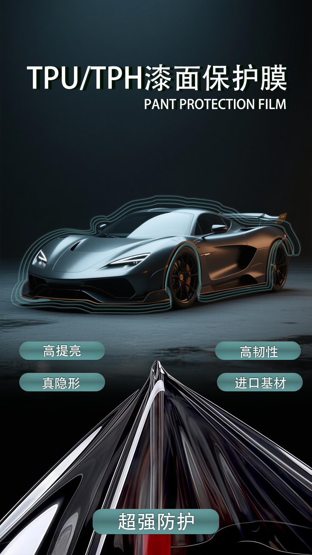 Wholesale Invisible Car Wraps, Tpu Paint Protection Film, Tph Rhino Skin Car Body Film, Full Roll Ppf, Factory Direct Sales