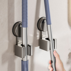 ベランダモップ掛けハンガー壁掛け収納モップフック壁穴なしトイレ吸盤モップラック