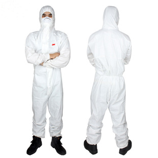 3M protective clothing 4545 hooded white one-piece protective clothing protection dust particles and liquid limited splash