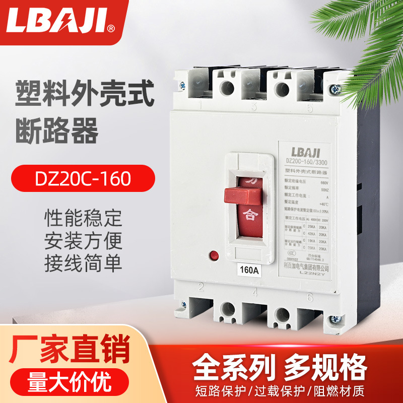DZ20C-250/3300漏电保护器 利百加塑壳式电量过载保护器 厂家直销