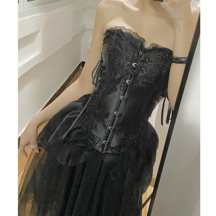 Corsé sexy de encaje princesa, corte dulce y moldeador, moda europea y americana caliente