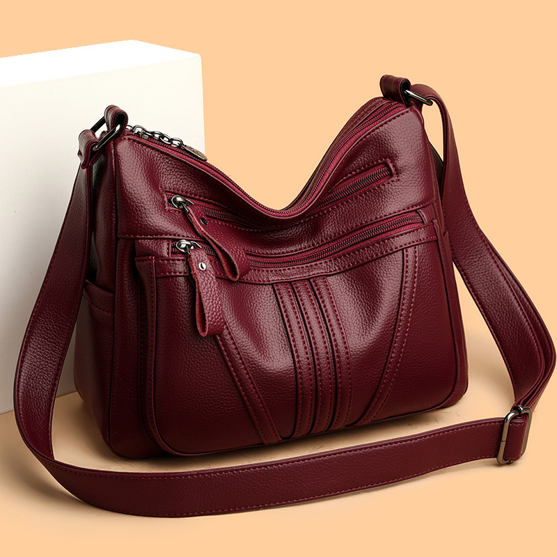 Bolso bandolera de un solo hombro con textura de viajero de gran capacidad para mujer 2025 primavera nuevo estilo salvaje ins bolso de mediana edad marea