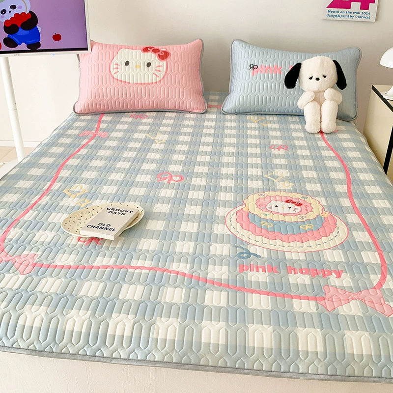 Летний ледяной шелковый латексный коврик, комплект из трех предметов, детские простыни, можно стирать в машине, коврик для общежития с кондиционером, складной мягкий коврик