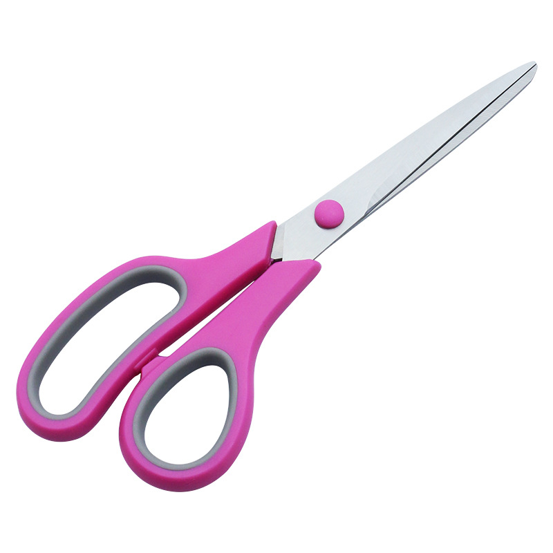 Productos calientes transfronterizos de 8.5 pulgadas tijeras de oficina de acero inoxidable tijeras domésticas multipropósito mangos cómodos tijeras de costura hechas a mano