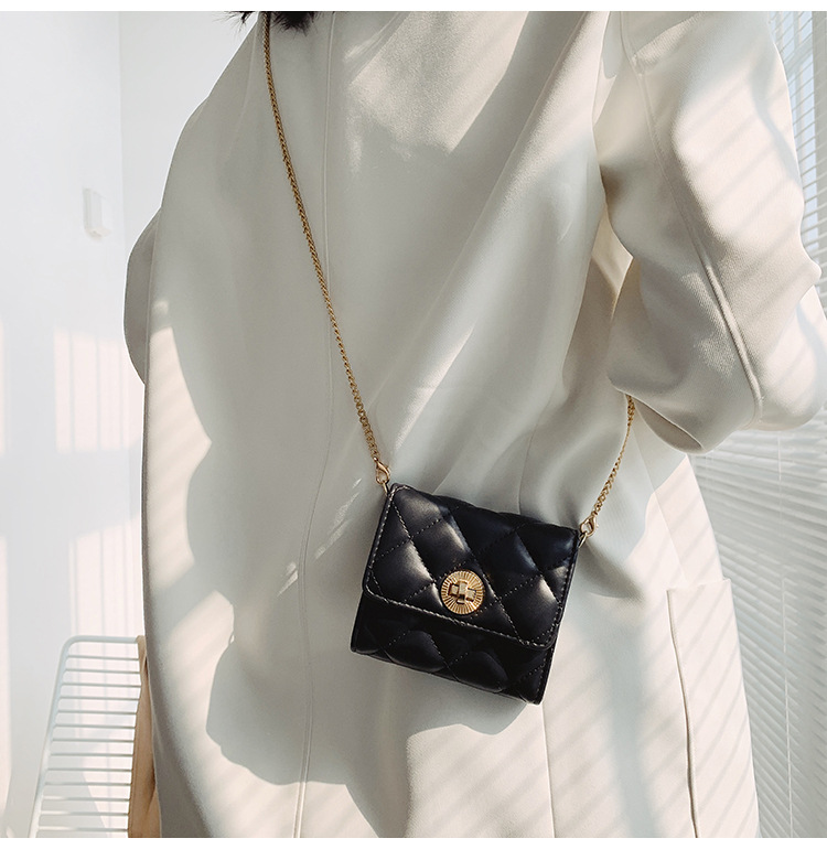 New Shoulder Small Bag Simple Mini Coin Bag Card Holder Fashion Diagonal Chain Bag Wholesale display picture 2