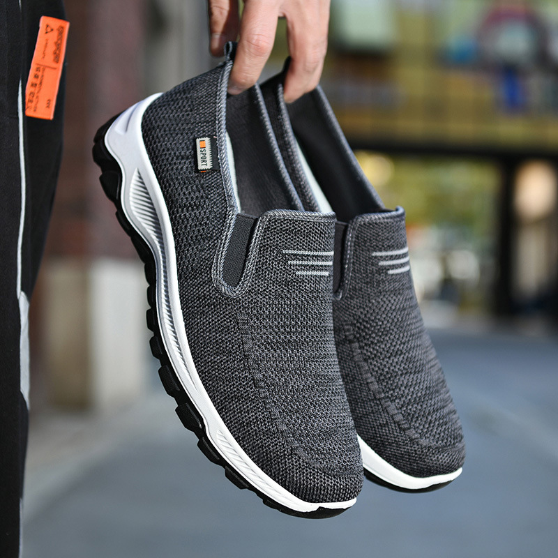 外贸男士休闲鞋中老年布鞋舒适爸爸鞋老北京布鞋一脚蹬懒人鞋男鞋