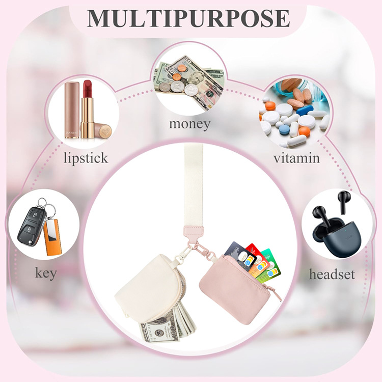 Bolso de muñeca para mujer Spot, bolso portátil Lulu para guardar tarjetas, monedero pequeño para tarjetas bancarias_voghion.com