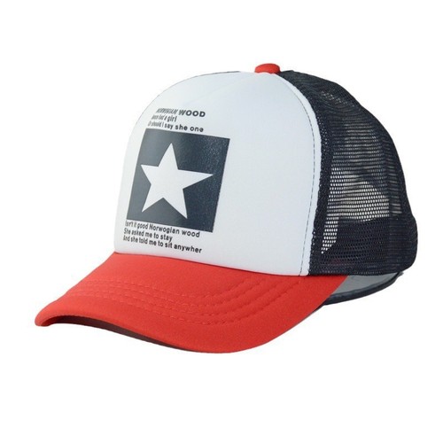 Cross-border men's and women's sunshade mesh hats, cycling peaked caps, summer travel driver hats, mountaineering fishing hats, five-pointed star sun hats