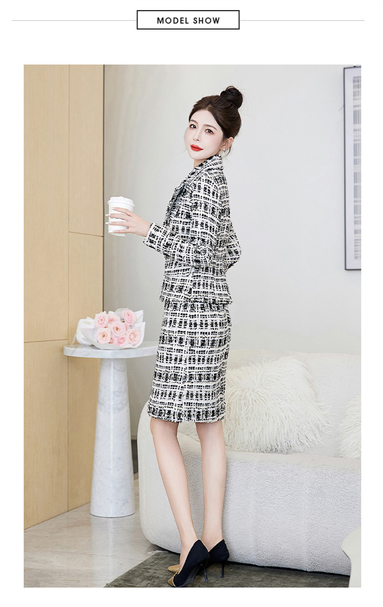 C9736 2020K ĐỒ BỘ NỮ HANTDC CẢ BỘ 2 MÓN MÙA XUÂN THU ĐÔNG PHONG CÁCH HÀN QUỐC KẺ CARO THỜI TRANG NỮ G05 SẢN PHẨM MỚI