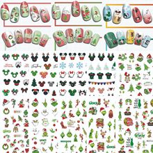 米奇圣诞节美甲贴纸 跨境电商米奇格林圣诞节美甲贴纸 WG951-960