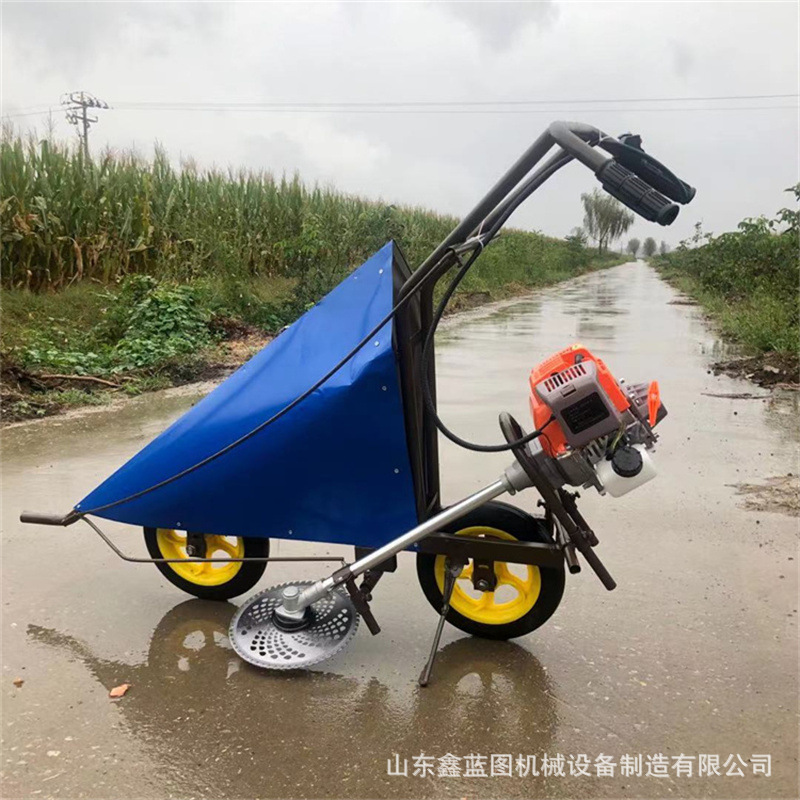 手推式辣椒一边倒收获机 农田小麦玉米秸秆割杆机 汽油动力割晒机