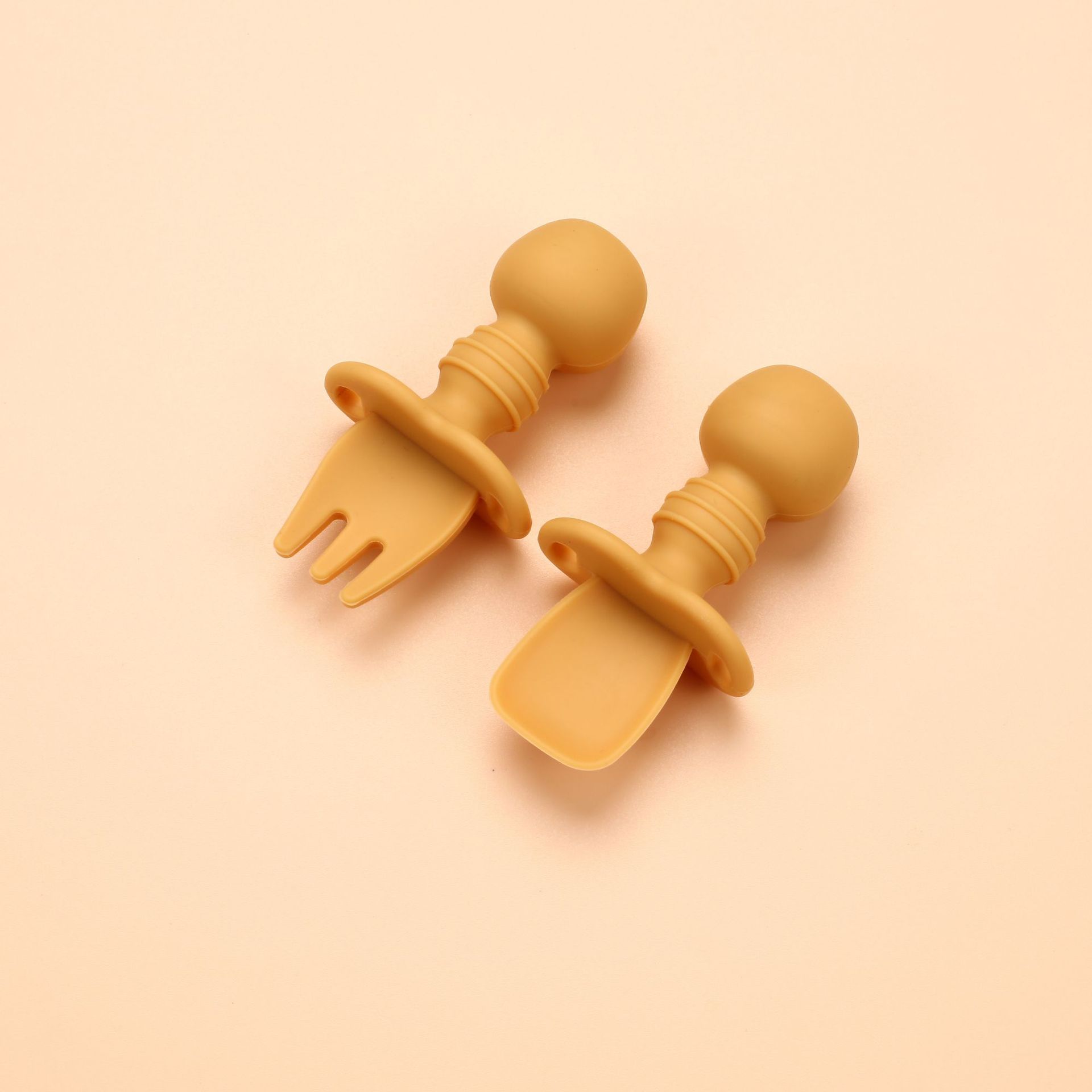 짧은 포크 스푼 (생강)