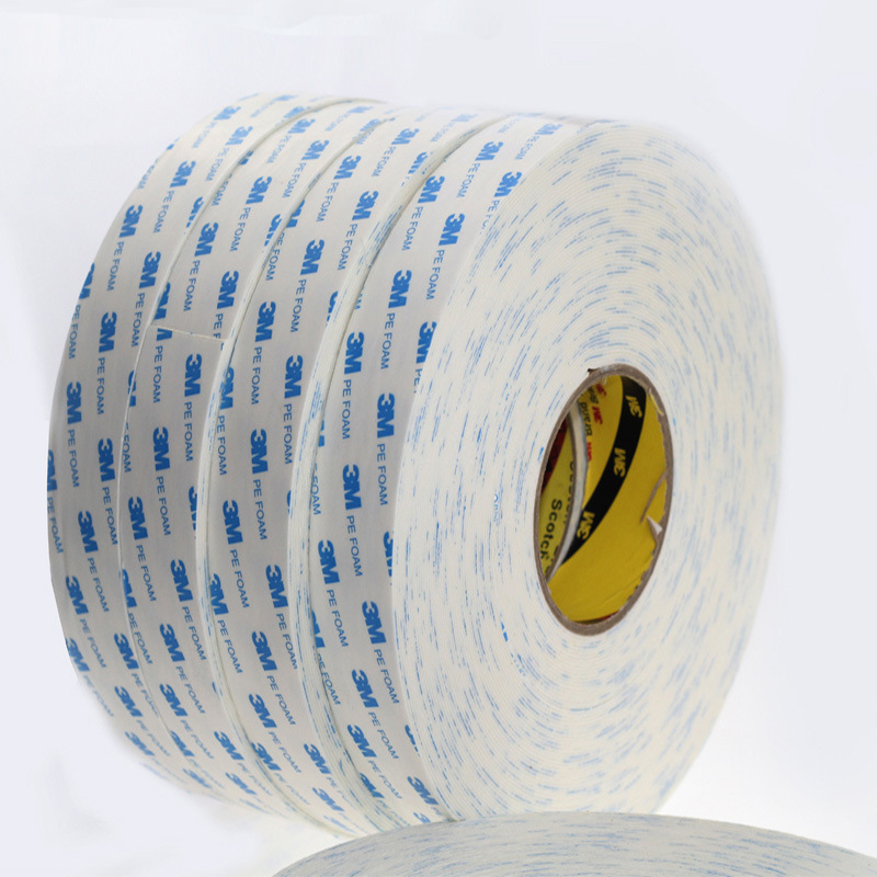 3M1600TG灰色PE泡棉双面胶3M聚乙烯泡沫双面胶带密封防水封框胶带