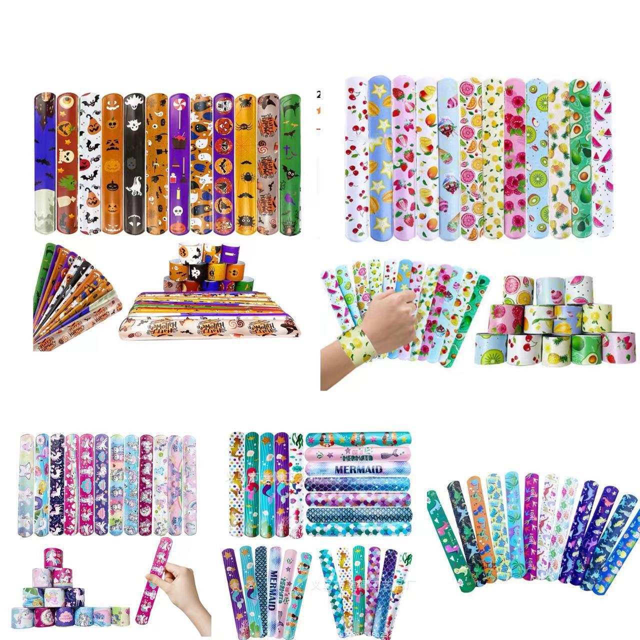 Amazon todo tipo de pulseras de anillo de palmaditas transfronterizas, pulseras de dibujos animados de fiesta, círculos de palmaditas para niños