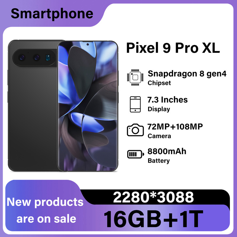 Pixel 9 Pro XL Smartphone 5g Full Network Compatibility 7.3-Inch Dual Sim Built-In Google Three-Piece Set Gps