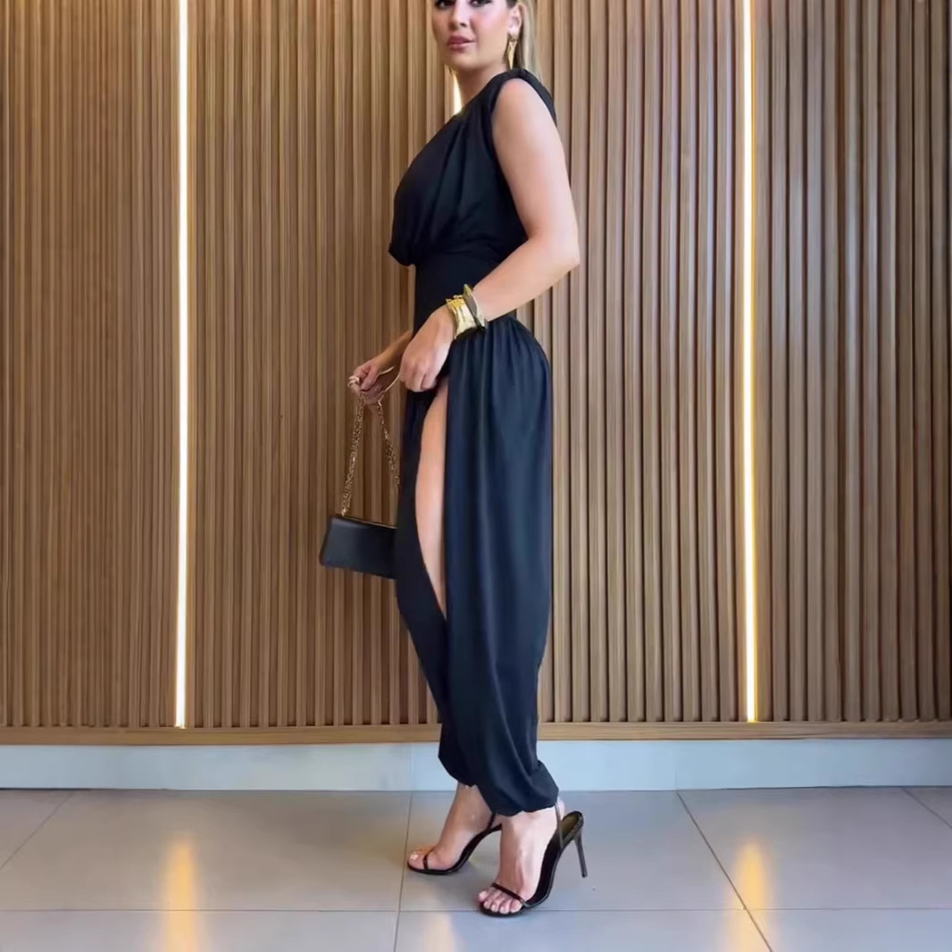 New Women's Casual Jumpsuit Yoga Wear With Lantern Pants Dance Exercise Trousers_ecoleips.com