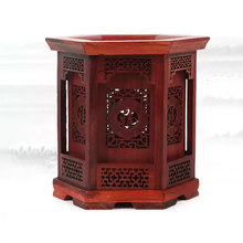 红酸枝笔筒镂空福字实木质木头毛笔筒桶创意办公用品文房礼品快手