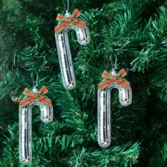 キャンディーの杖ディスコボールの小さな杖クリスマスツリーの装飾ストラップの家庭装飾撮影道具の装飾