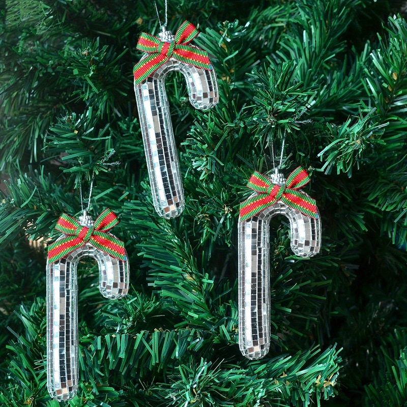キャンディーの杖ディスコボールの小さな杖クリスマスツリーの装飾ストラップの家庭装飾撮影道具の装飾|undefined