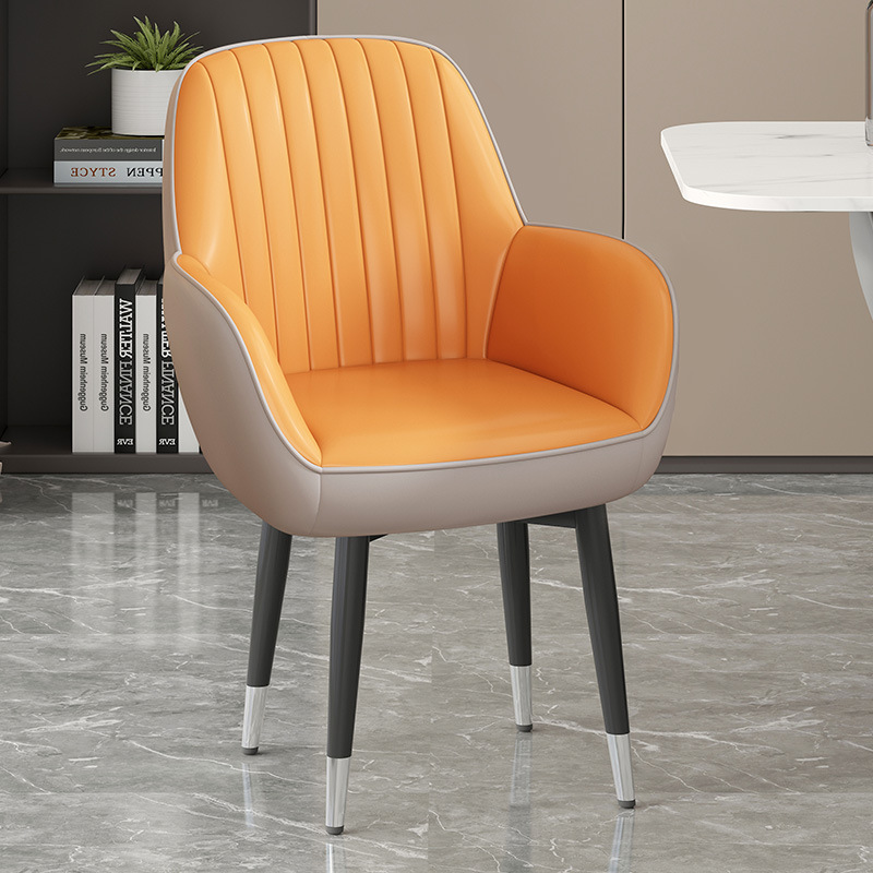 전면 주황색 [고양이 긁는 피부] 블랙 실버 탄소강 고정 발