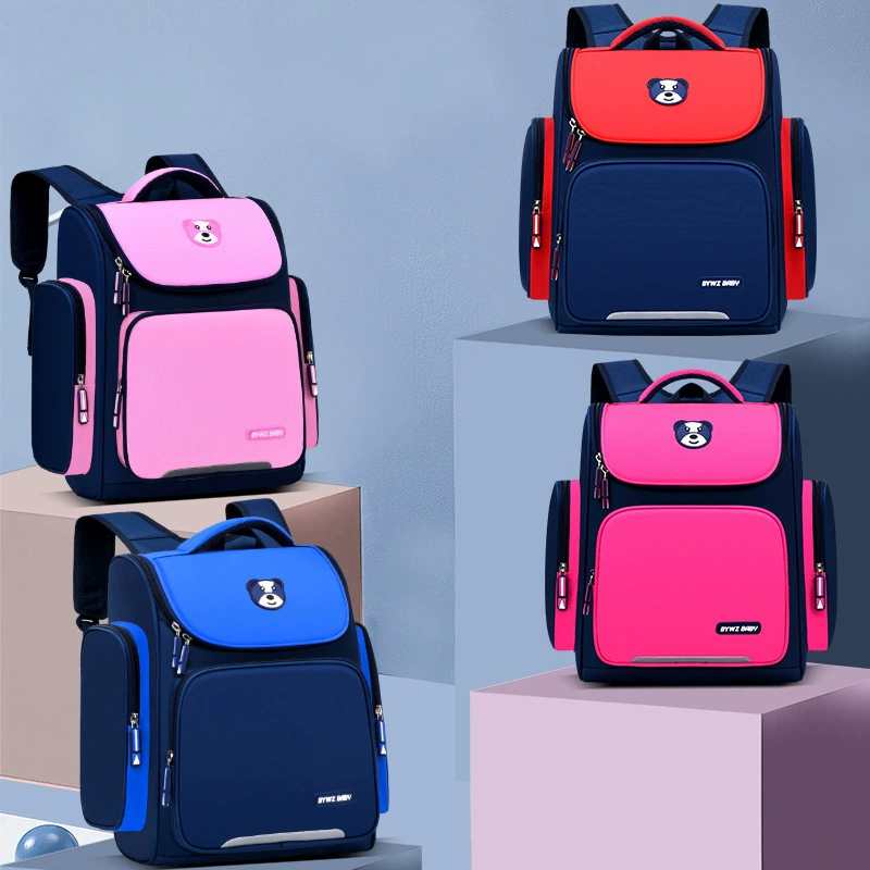 Школьные ранцы для учащихся начальной школы (1-3-6 классы), с защитой позвоночника и снижением нагрузки, для мальчиков и девочек, с логотипом, светоотражающие, оптом