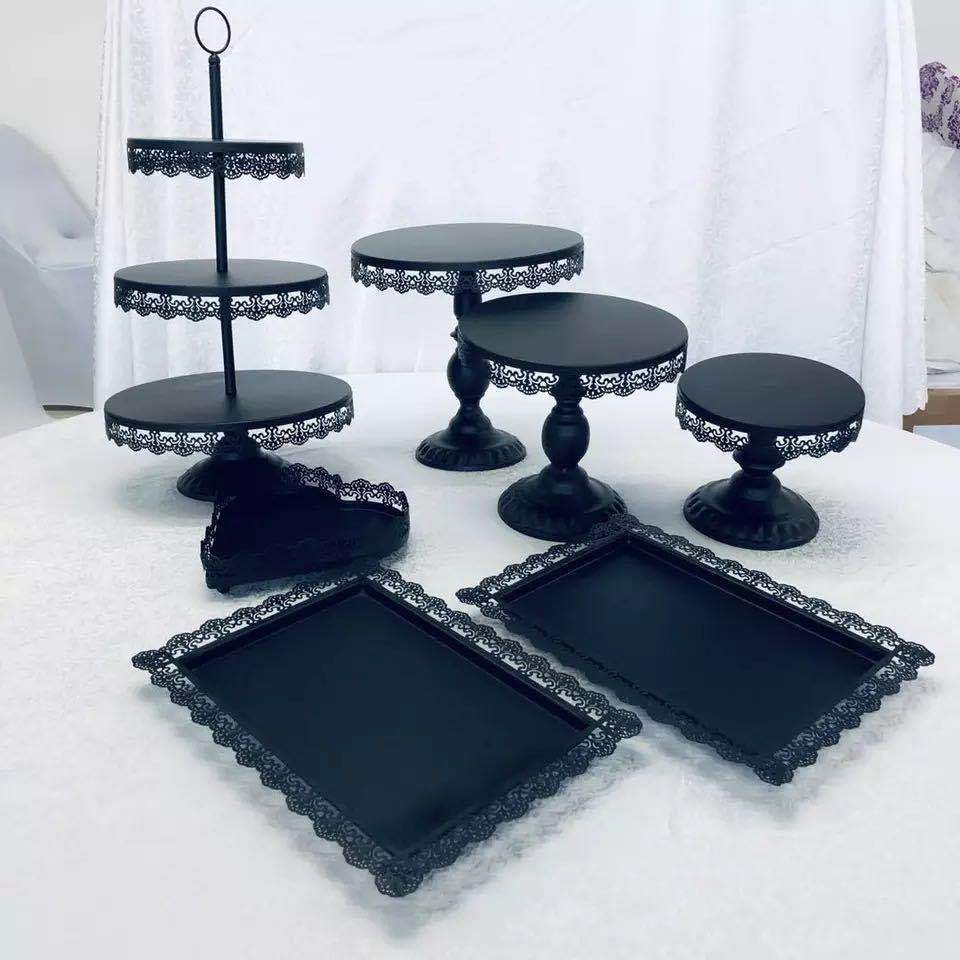 Estante de pastel de estilo europeo, taza de papel de boda, bandeja de pastel de pastelería, mesa de postres de boda, juego de 13 piezas