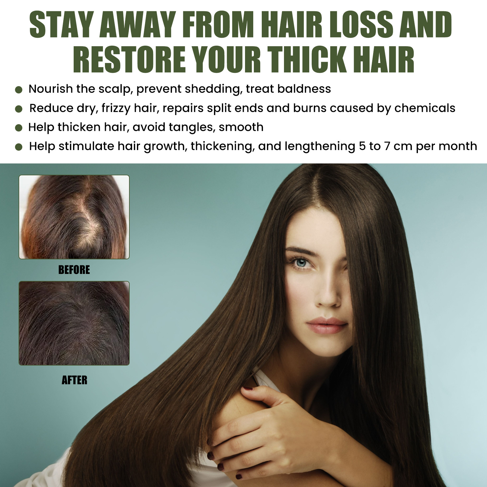 Grapefruit Hair Growth Spray Strong Repair Hair Root Prevent Hair Loss Hair Care Essential Oil