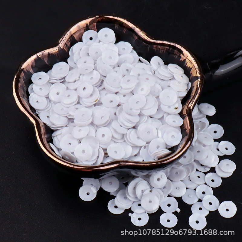 6mm серебристый с ажурной подошвой sequins, ярко светящийся лазерный круглый вогнутый планшет DIY пошив одежды вспомогательные материалы аксессуары