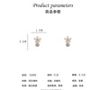 Silver needle, fashionable earrings from pearl, silver 925 sample, internet celebrity, flowered