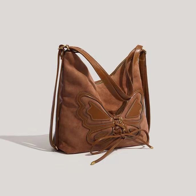 Suede for women 2024 new autumn and winter large capacity tote backpack versatile commuting crossbody bag_voghion.com