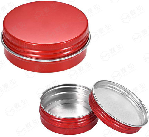 5-250ml red sealed aluminum box, 10g aluminum can, tea candy round aluminum box, hair wax small aluminum box