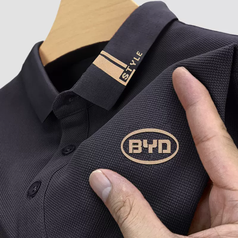 BYD夏季短袖t恤冰丝polo衫工作服装印logo团队工衣男文装化衫定制