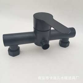 不锈钢黑色淋浴龙头热水器混水阀花洒浴室浴缸淋浴水龙头冷热开关